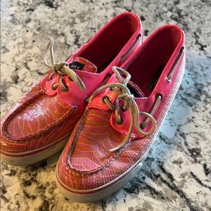 Sperry Pink Boat Shoes
